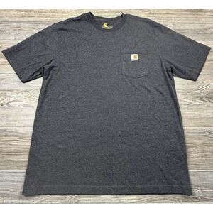Carhartt T-Shirt Mens Large Heather Gray Original Fit Short Sleeve Chest Pocket